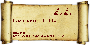 Lazarovics Lilla névjegykártya