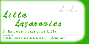 lilla lazarovics business card